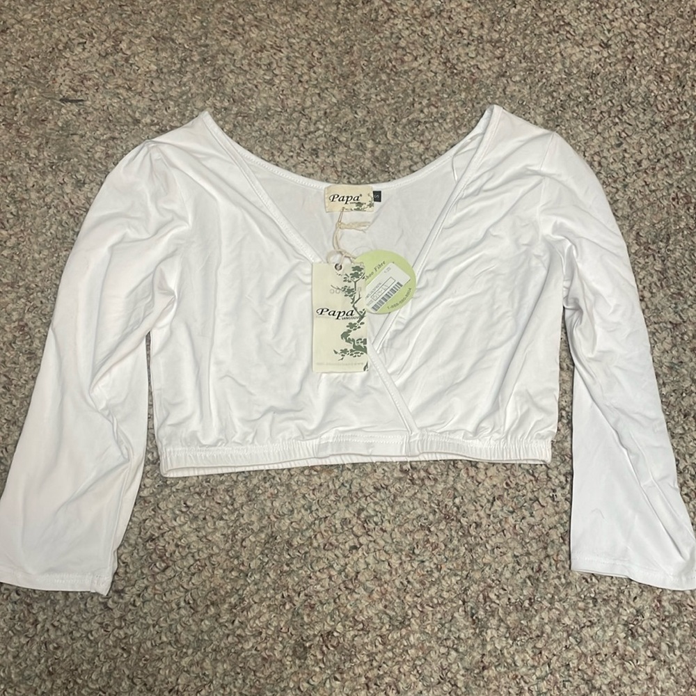 New bamboo wrap crop top